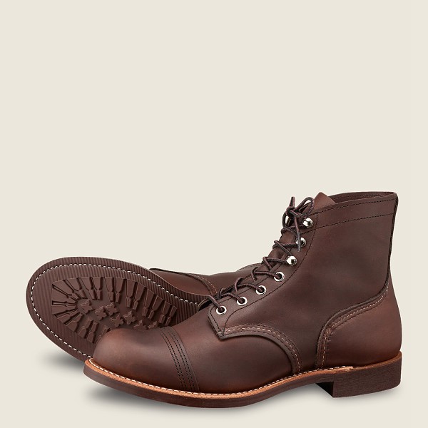 Botas Red Wing Heritage Hombre Marrom - Iron Ranger - 6-Inch Harness Cuero - 086-AHMYJT